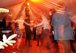 Dancers in the Marquee at Christmas